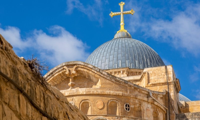 Pogled na krov Crkve Svetog Groba u Starom gradu